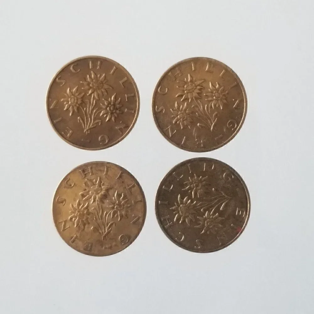 Lot Of 4 Austria 1 Schilling Coins 1959 1981 1986 1991
